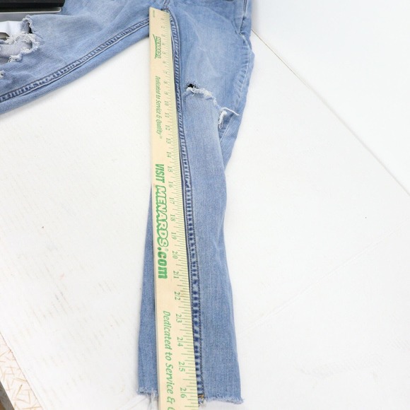 Free People Denim Blue Jeans Distressed Size 26 61855-16515125 - Picture 7 of 8